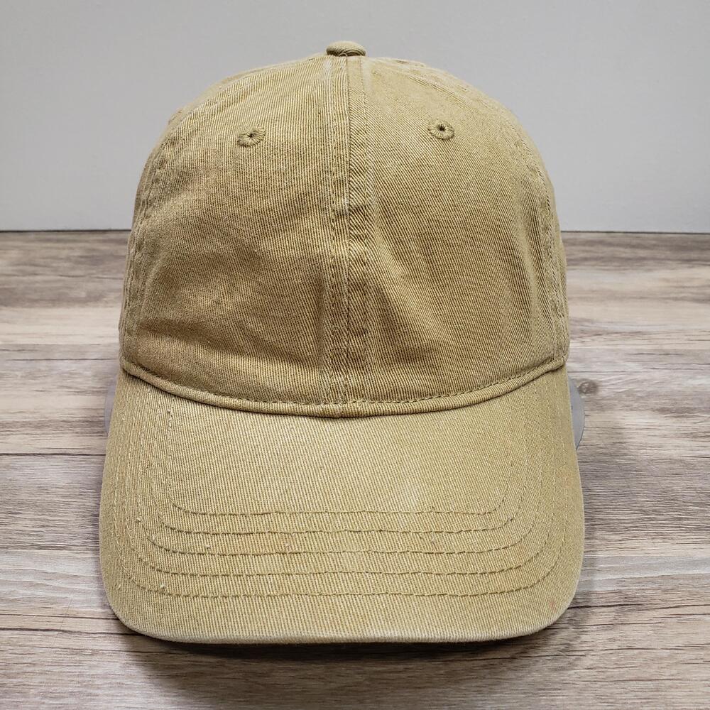 Madewell Hat Cap Strap Back One Size Beige Cotton Twill Leather Baseball Womens